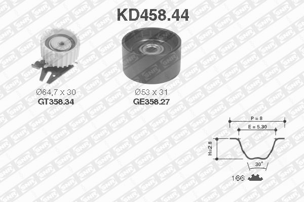 SNR paskirstymo diržo komplektas KD458.44