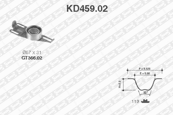 SNR paskirstymo diržo komplektas KD459.02