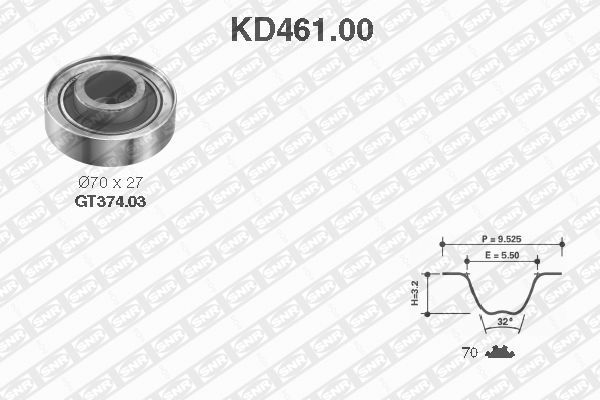 SNR paskirstymo diržo komplektas KD461.00