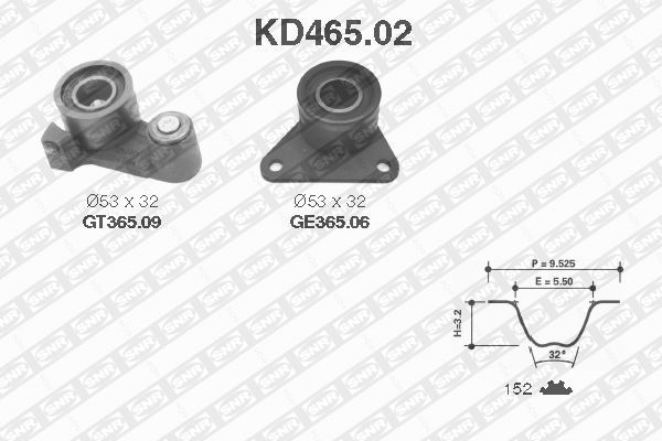 SNR paskirstymo diržo komplektas KD465.02