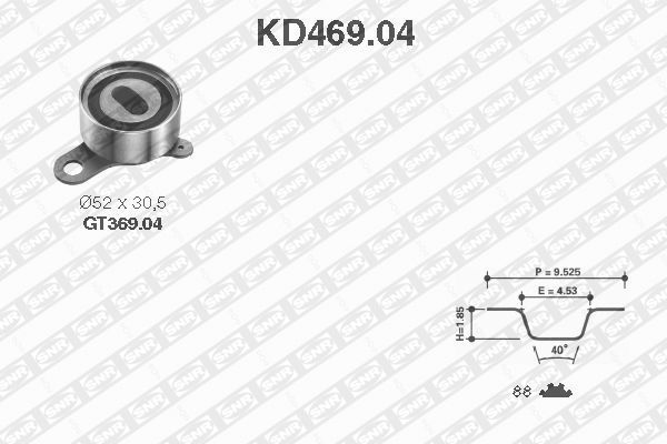 SNR paskirstymo diržo komplektas KD469.04