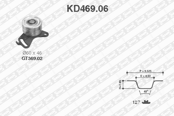 SNR paskirstymo diržo komplektas KD469.06