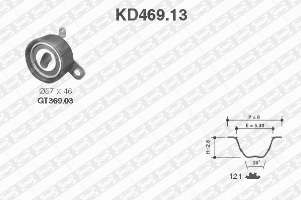 SNR paskirstymo diržo komplektas KD469.13
