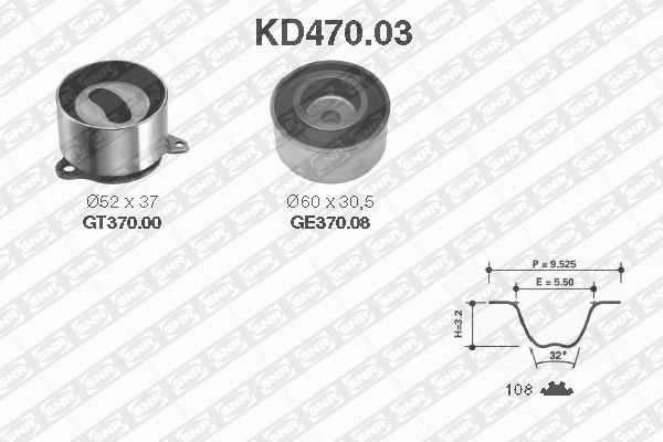 SNR Комплект ремня ГРМ KD470.03