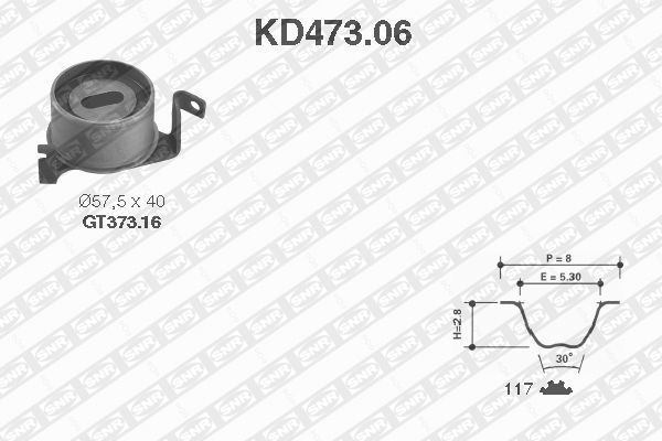 SNR paskirstymo diržo komplektas KD473.06