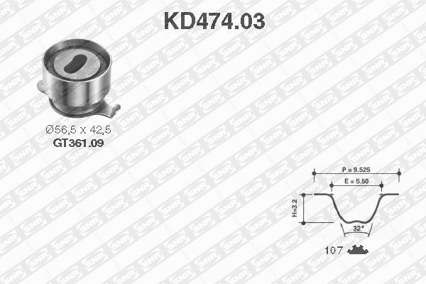 SNR Комплект ремня ГРМ KD474.03