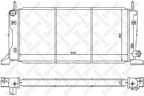 STELLOX Радиатор, охлаждение двигателя 10-25086-SX