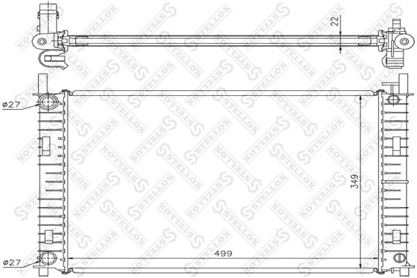 STELLOX Радиатор, охлаждение двигателя 10-25781-SX