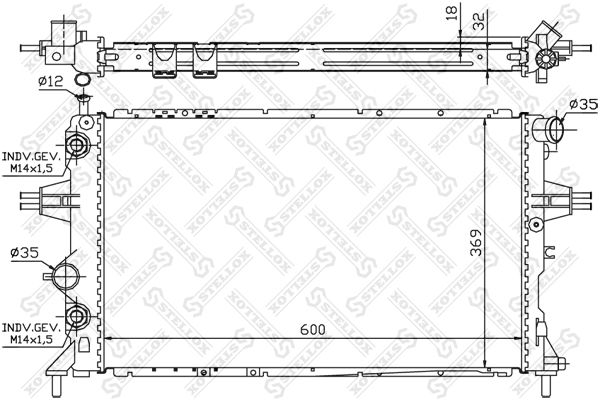 STELLOX Радиатор, охлаждение двигателя 10-26065-SX