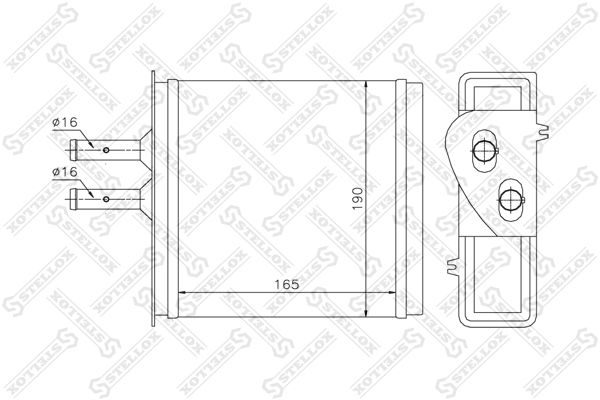 STELLOX Теплообменник, отопление салона 10-35007-SX