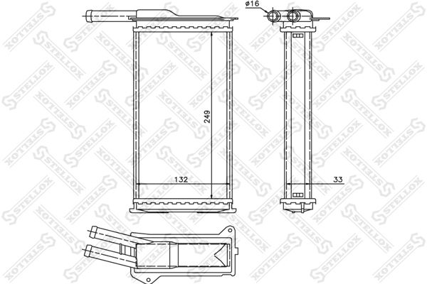 STELLOX Теплообменник, отопление салона 10-35009-SX