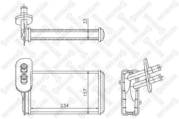 STELLOX Теплообменник, отопление салона 10-35019-SX