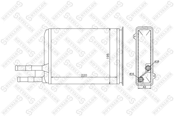 STELLOX Теплообменник, отопление салона 10-35025-SX