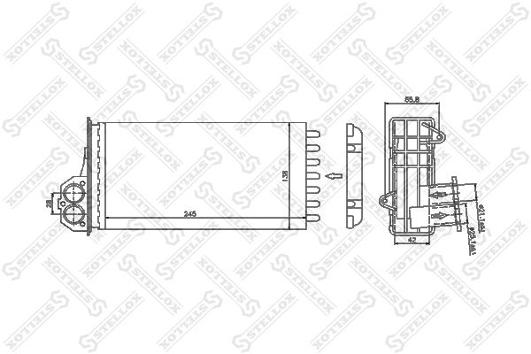 STELLOX Теплообменник, отопление салона 10-35047-SX