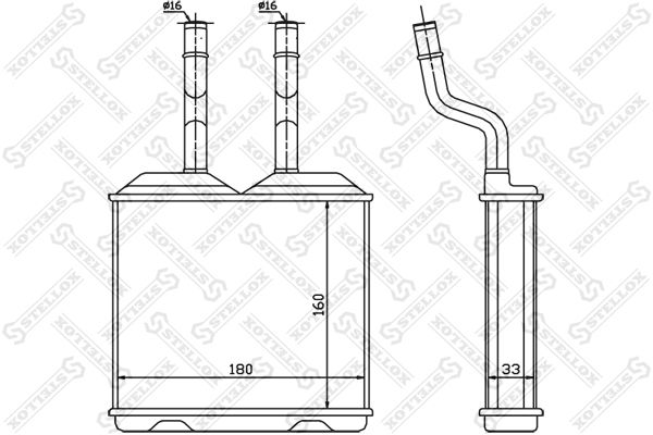 STELLOX Теплообменник, отопление салона 10-35055-SX