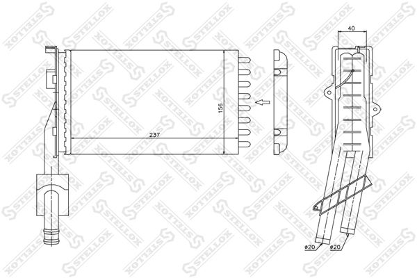 STELLOX Теплообменник, отопление салона 10-35061-SX