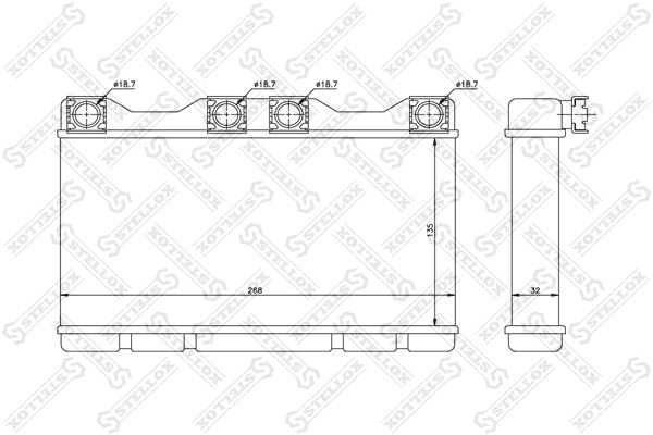 STELLOX Теплообменник, отопление салона 10-35068-SX