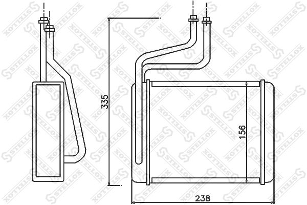 STELLOX Теплообменник, отопление салона 10-35070-SX