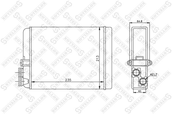 STELLOX Теплообменник, отопление салона 10-35087-SX