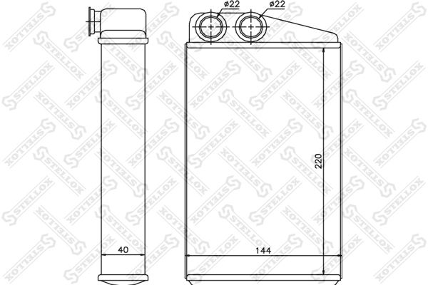 STELLOX Теплообменник, отопление салона 10-35097-SX