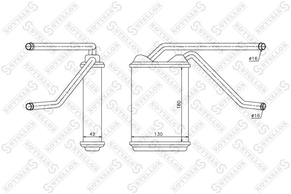 STELLOX Теплообменник, отопление салона 10-35104-SX