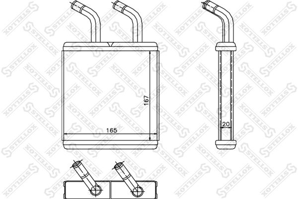 STELLOX Теплообменник, отопление салона 10-35123-SX