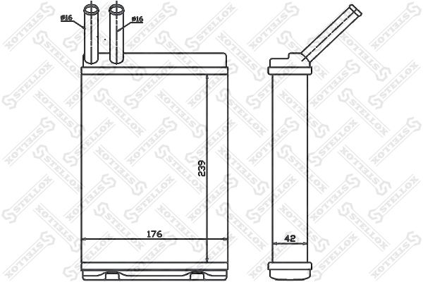 STELLOX Теплообменник, отопление салона 10-35129-SX