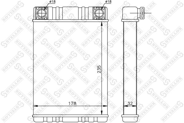 STELLOX Теплообменник, отопление салона 10-35144-SX