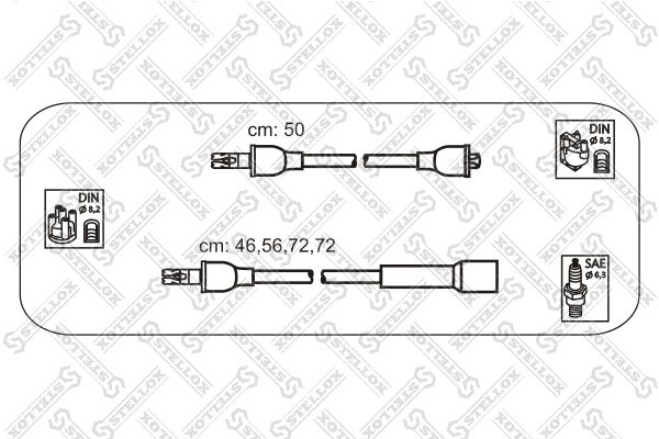 STELLOX uždegimo laido komplektas 10-38105-SX