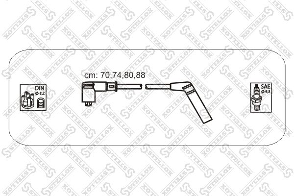 STELLOX uždegimo laido komplektas 10-38324-SX