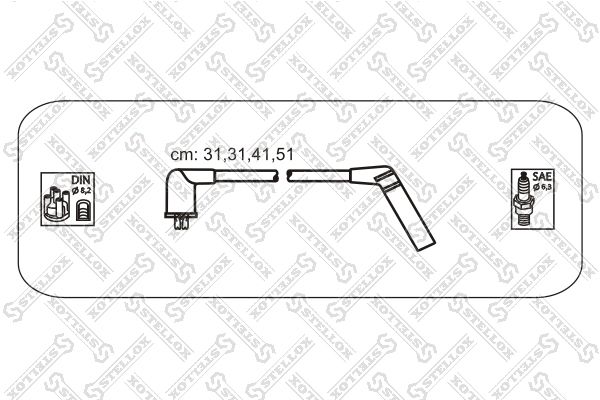 STELLOX uždegimo laido komplektas 10-38403-SX