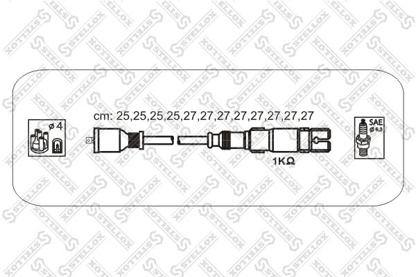 STELLOX Комплект проводов зажигания 10-38436-SX