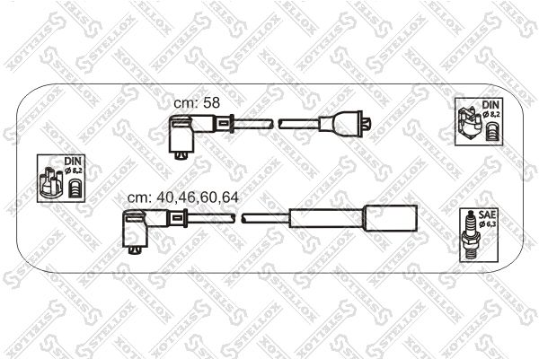 STELLOX Комплект проводов зажигания 10-38453-SX