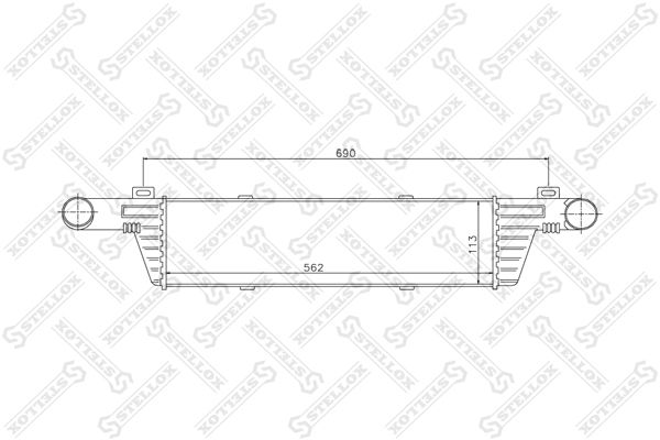 STELLOX tarpinis suslėgto oro aušintuvas, kompresorius 10-40045-SX