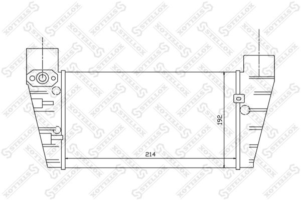 STELLOX tarpinis suslėgto oro aušintuvas, kompresorius 10-40099-SX