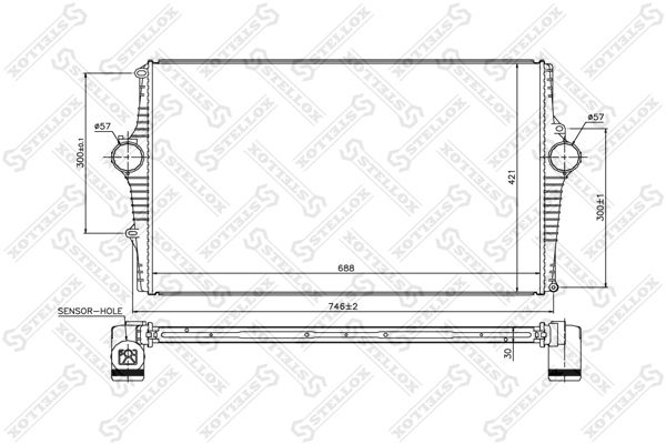 STELLOX Интеркулер 10-40180-SX