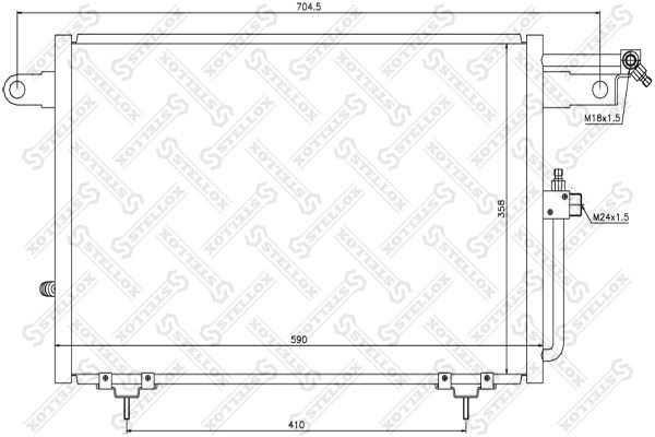 STELLOX Конденсатор, кондиционер 10-45007-SX