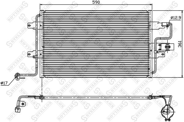 STELLOX Конденсатор, кондиционер 10-45011-SX