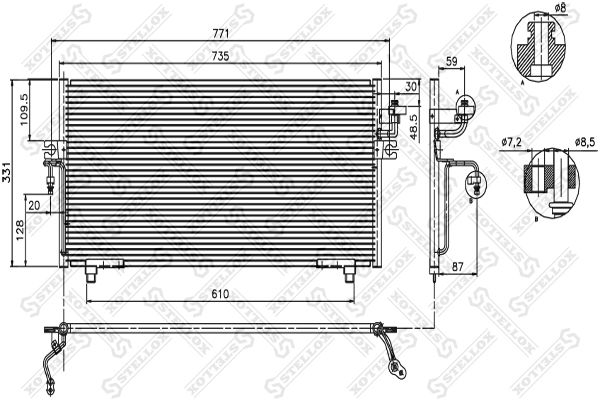 STELLOX kondensatorius, oro kondicionierius 10-45018-SX