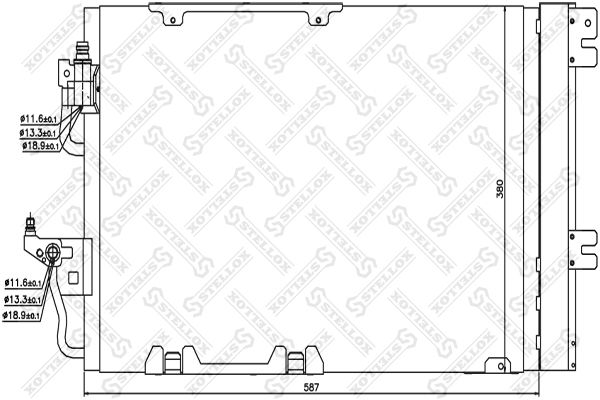 STELLOX Конденсатор, кондиционер 10-45019-SX