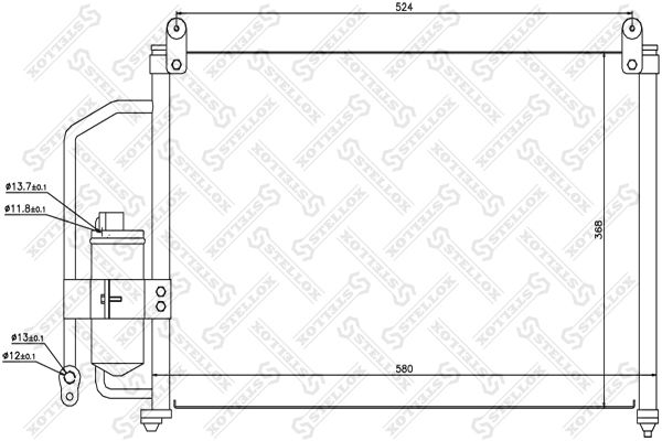 STELLOX Конденсатор, кондиционер 10-45042-SX