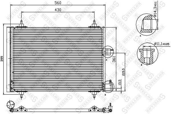 STELLOX kondensatorius, oro kondicionierius 10-45057-SX