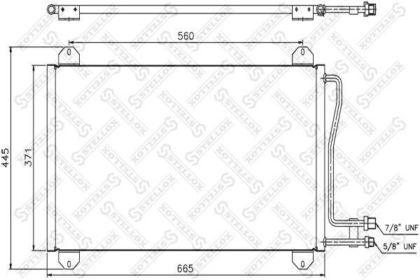 STELLOX Конденсатор, кондиционер 10-45059-SX