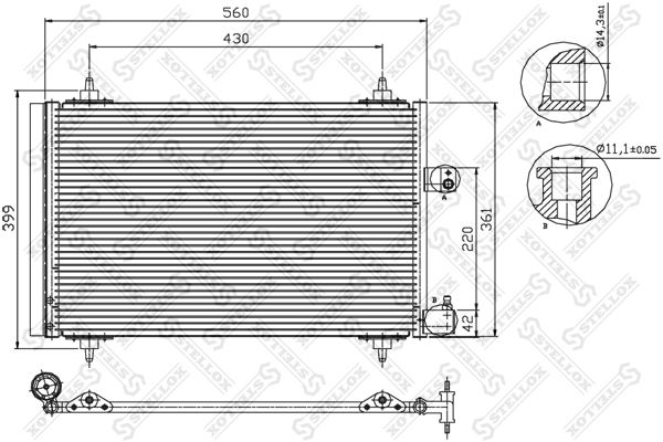 STELLOX kondensatorius, oro kondicionierius 10-45067-SX