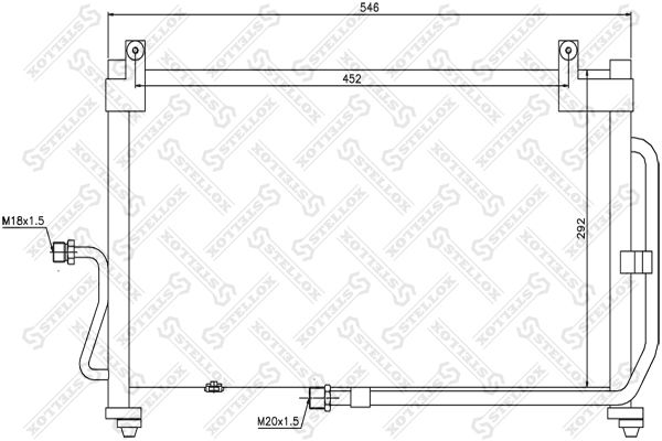 STELLOX Конденсатор, кондиционер 10-45083-SX