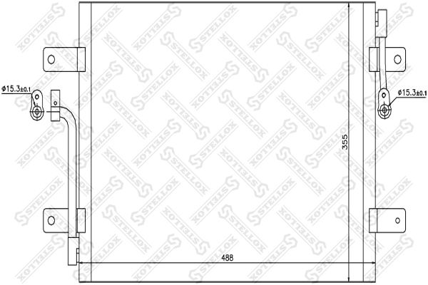 STELLOX Конденсатор, кондиционер 10-45086-SX