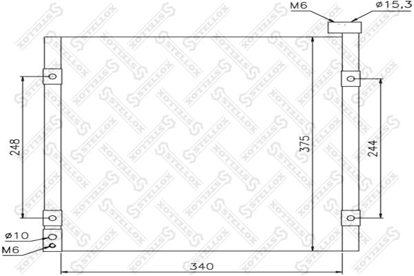 STELLOX Конденсатор, кондиционер 10-45095-SX