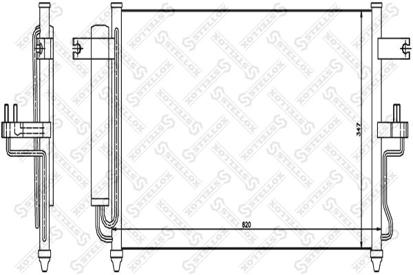 STELLOX Конденсатор, кондиционер 10-45099-SX