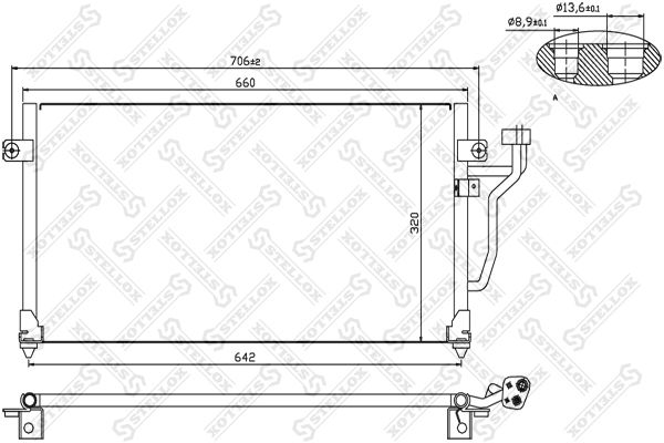 STELLOX Конденсатор, кондиционер 10-45137-SX