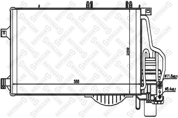 STELLOX Конденсатор, кондиционер 10-45141-SX